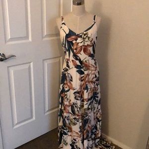 C&California Sundress Cream/Muliti - Size 8